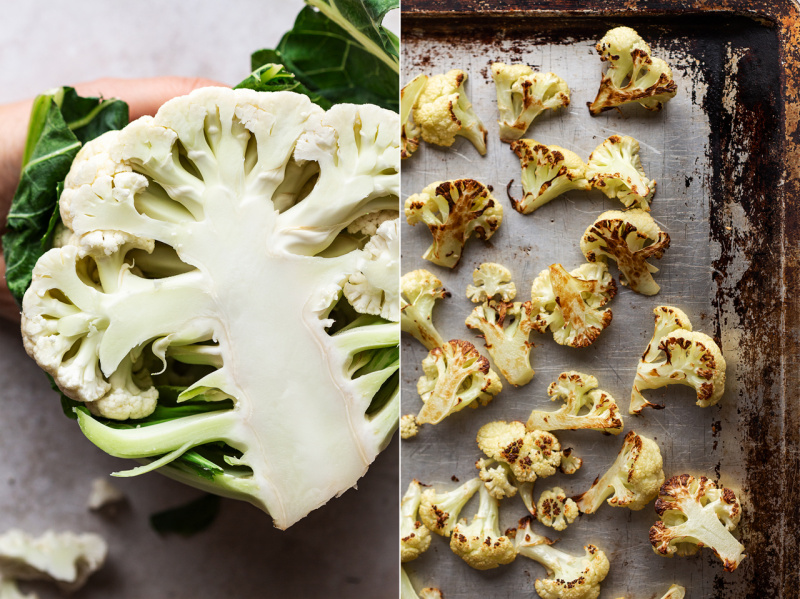 vegan cauliflower mash roasted cauliflower