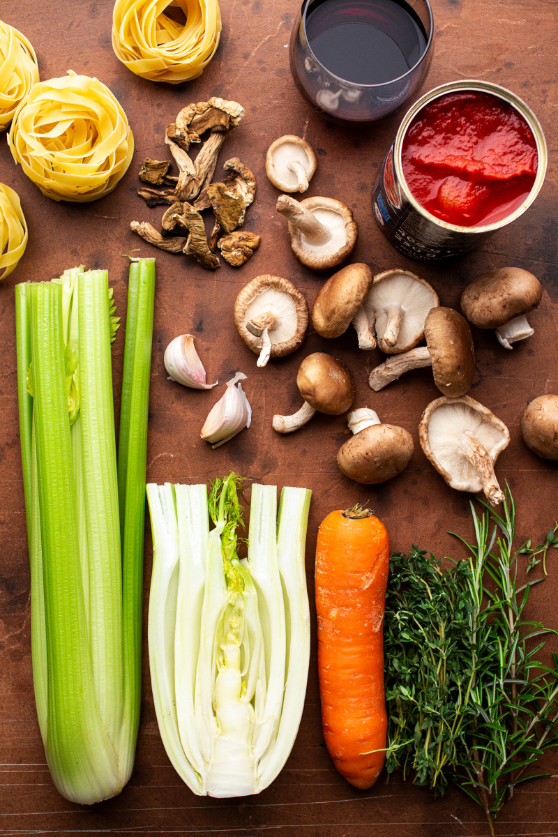 mushroom bolognese ingredients