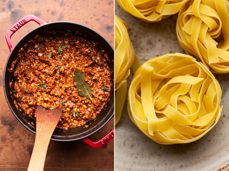 mushroom bolognese pot