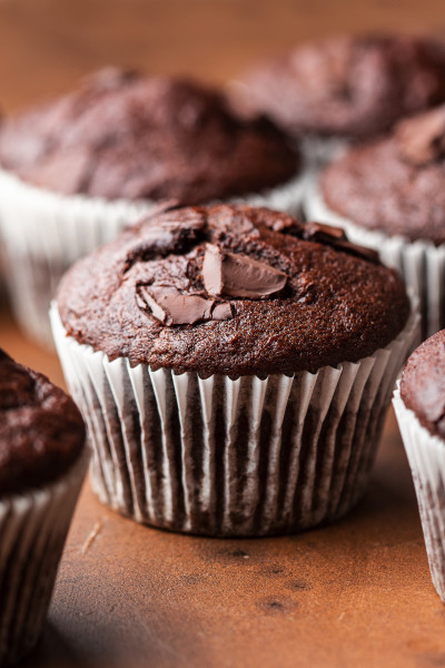 vegan chocolate banana bread muffins macro