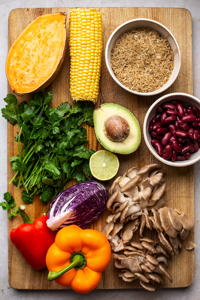 vegan fajita bowls ingredients