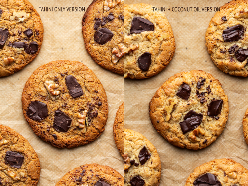 vegan flourless tahini cookies versions