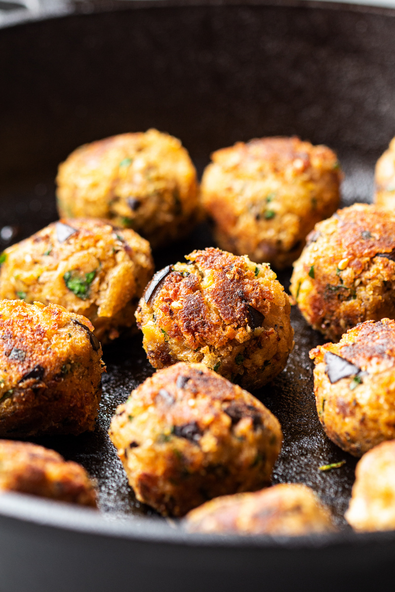 vegan meatball platter fried