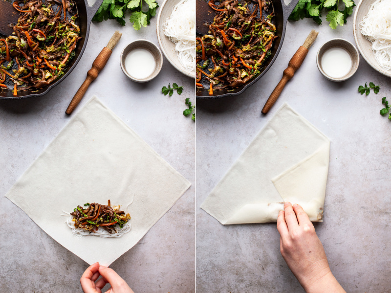 Crispy Baked Vegetable Spring Rolls - Connoisseurus Veg