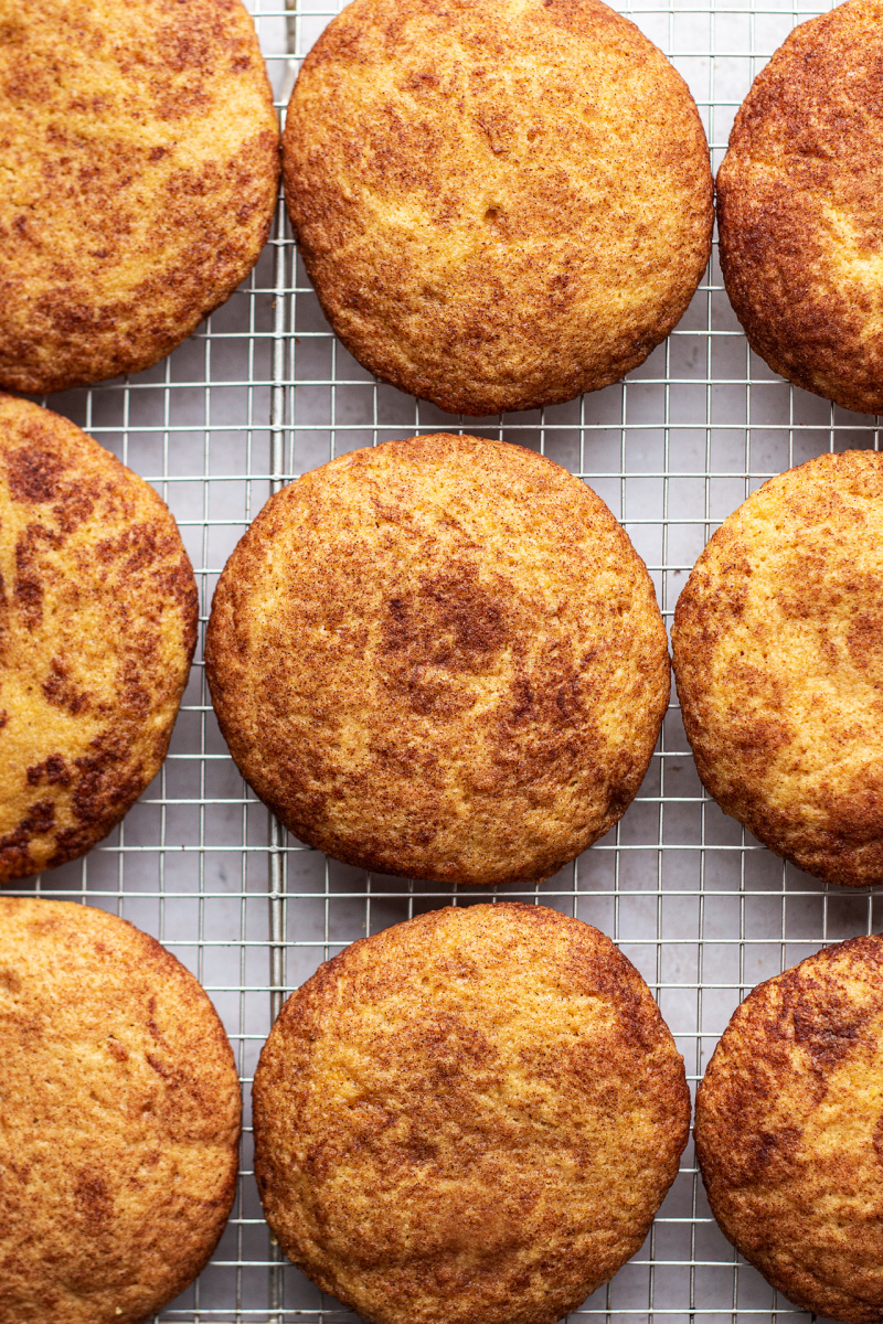 vegan snickerdoodles drying rack