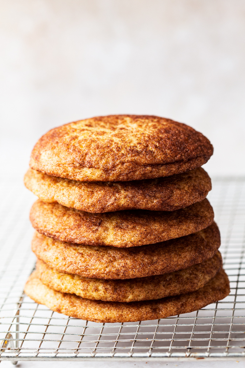 vegan snickerdoodles stack