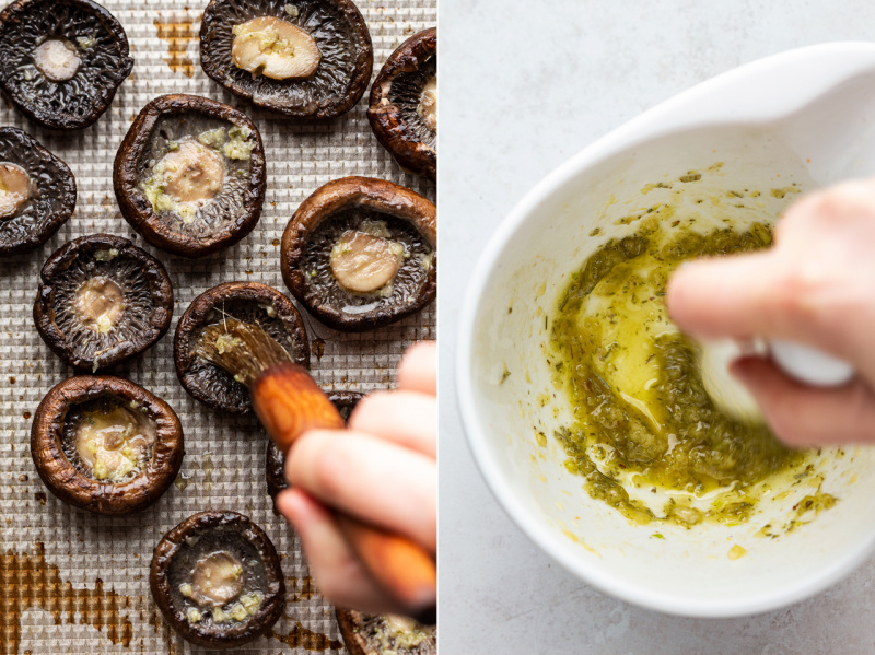 vegan stuffed mushrooms garlic oil