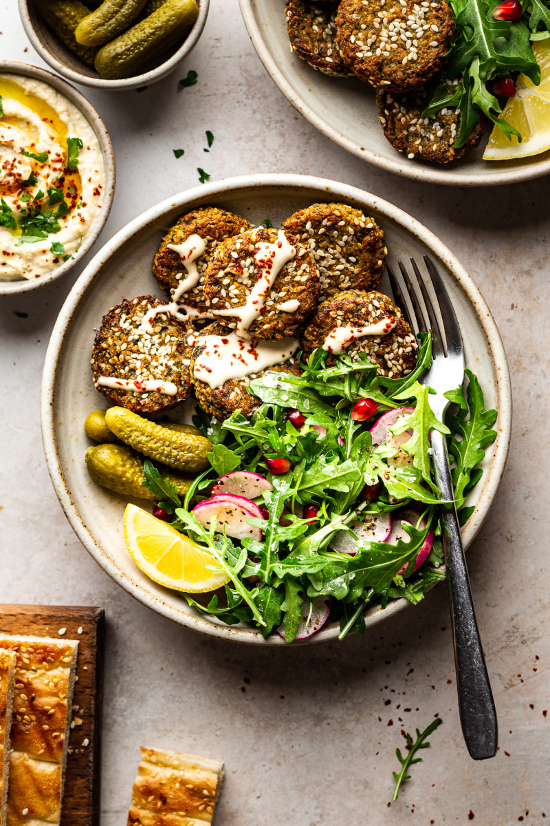 baked falafels lunch