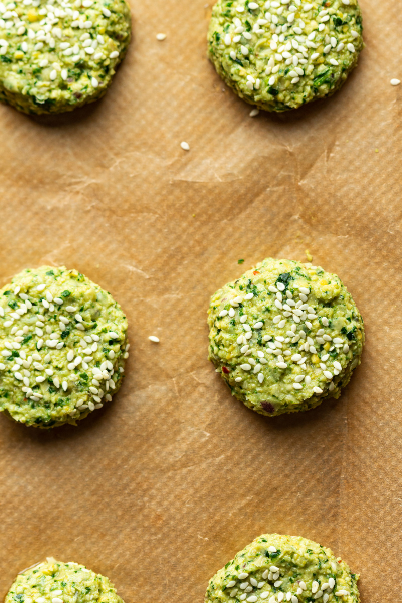 baked falafels shaped