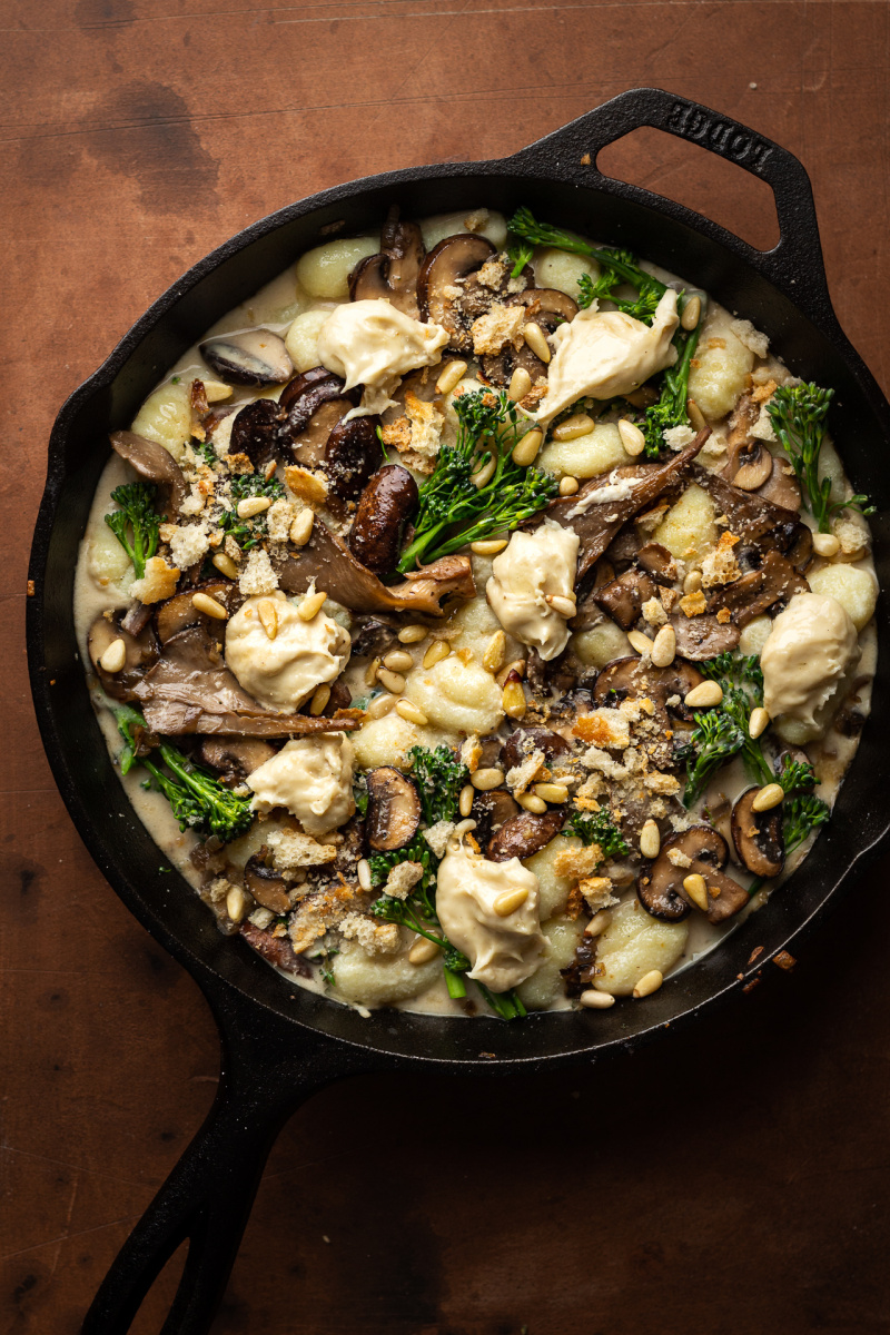 vegan gnocchi bake before baking