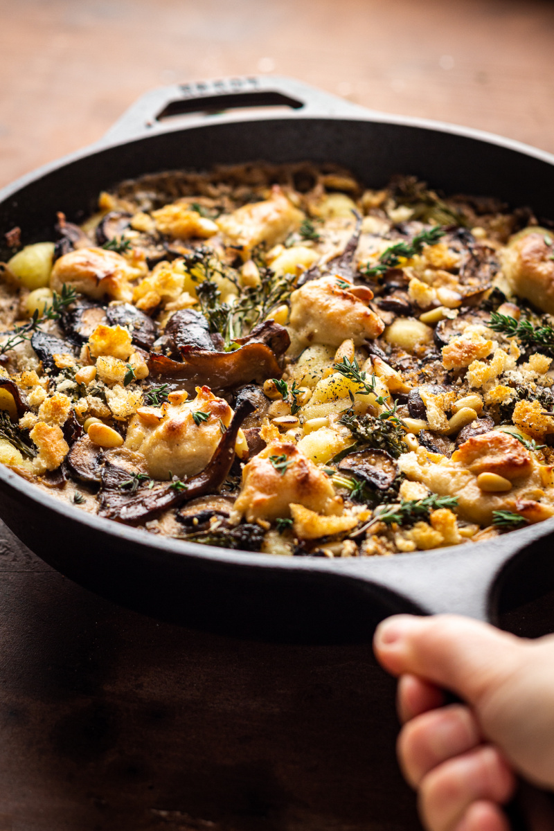 vegan gnocchi bake side