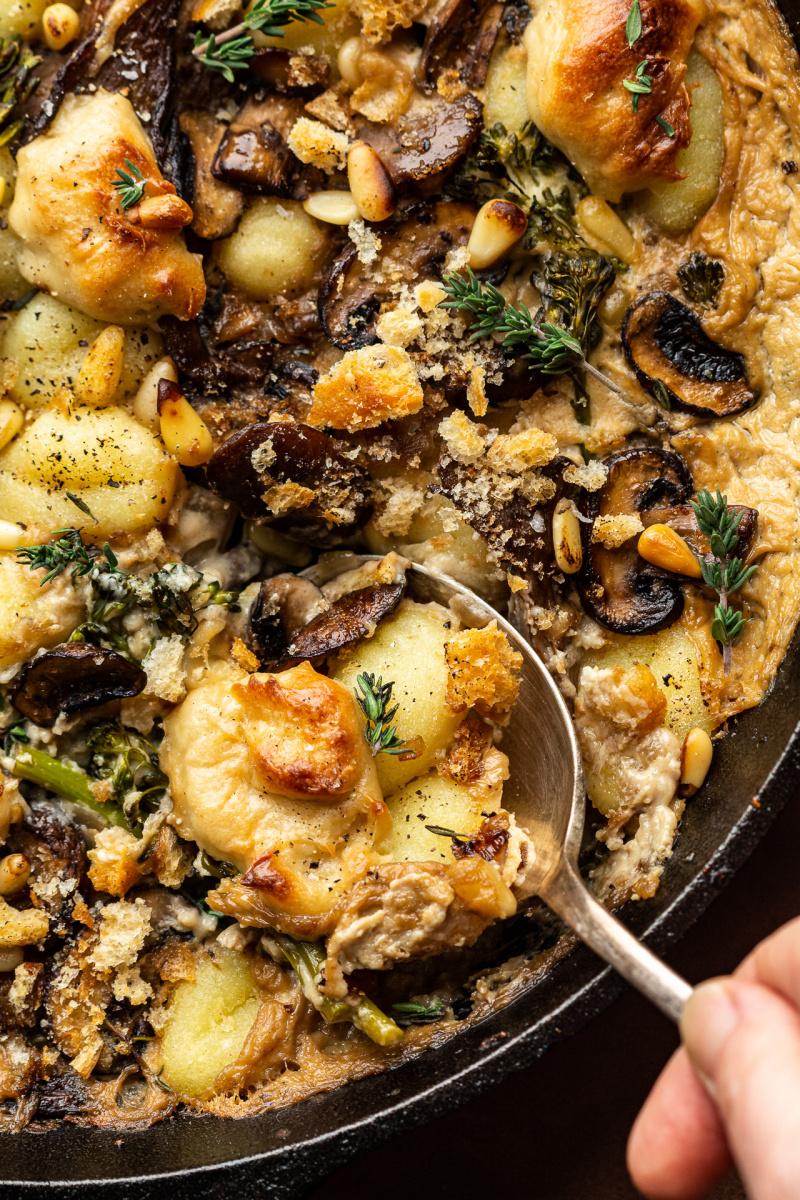 vegan gnocchi bake spoon