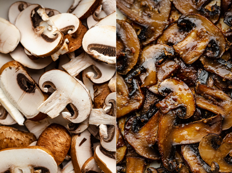 vegan miso mushroom pasta mushroom