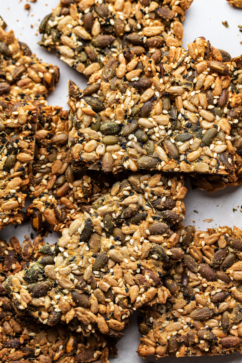 vegan multiseed crackers