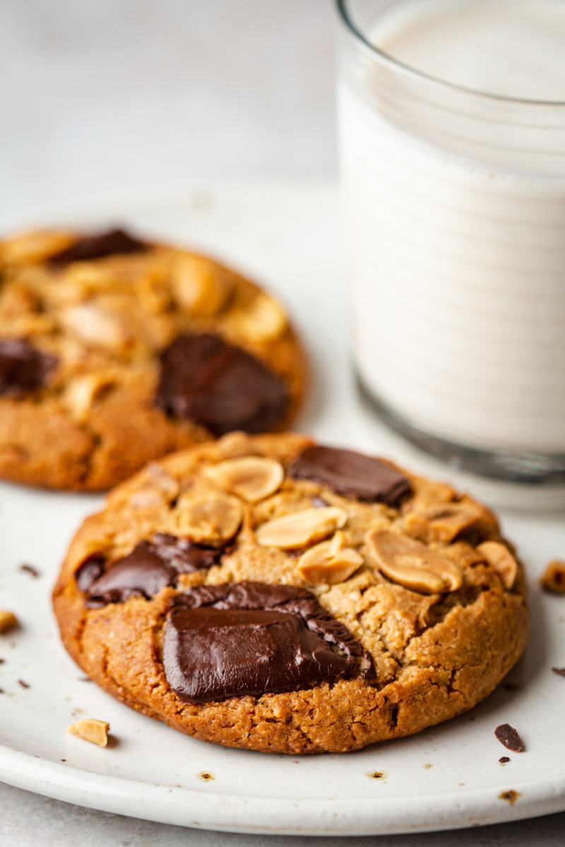 vegan peanut butter cookies plant milk