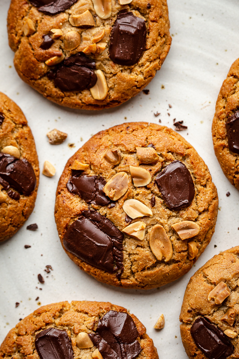 vegan peanut butter cookies plate