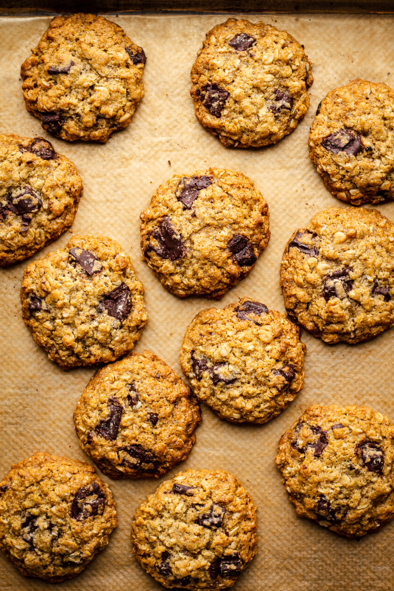 vegan oat cookies tray
