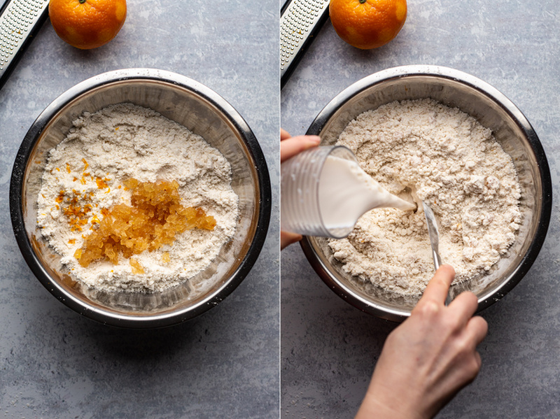 ginger vegan scones dough