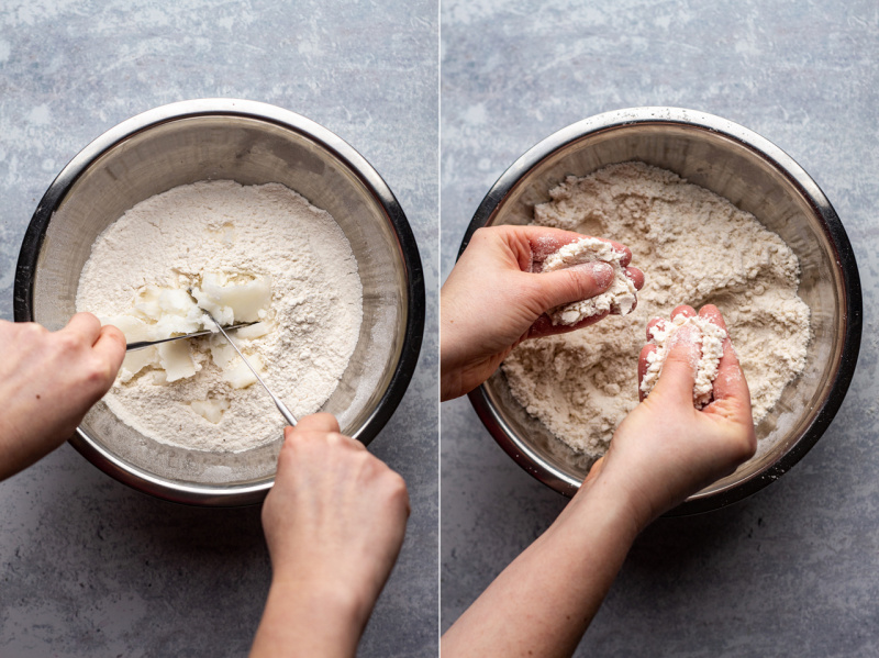 ginger vegan scones making dough