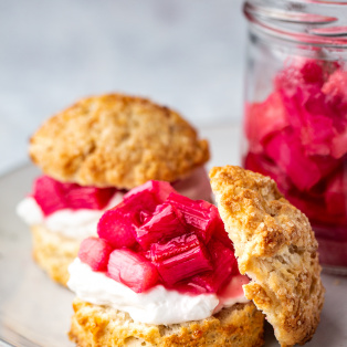 vegan ginger scones plate