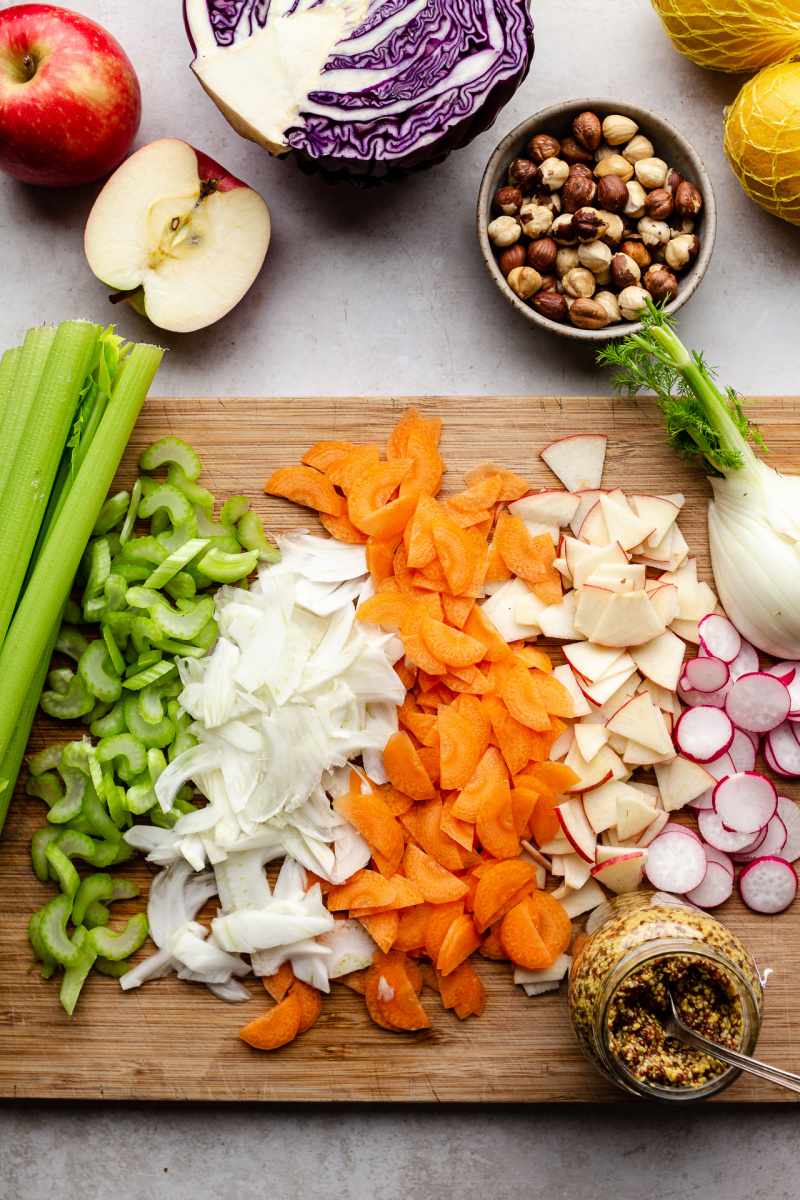 vegan slaw chopped ingredients