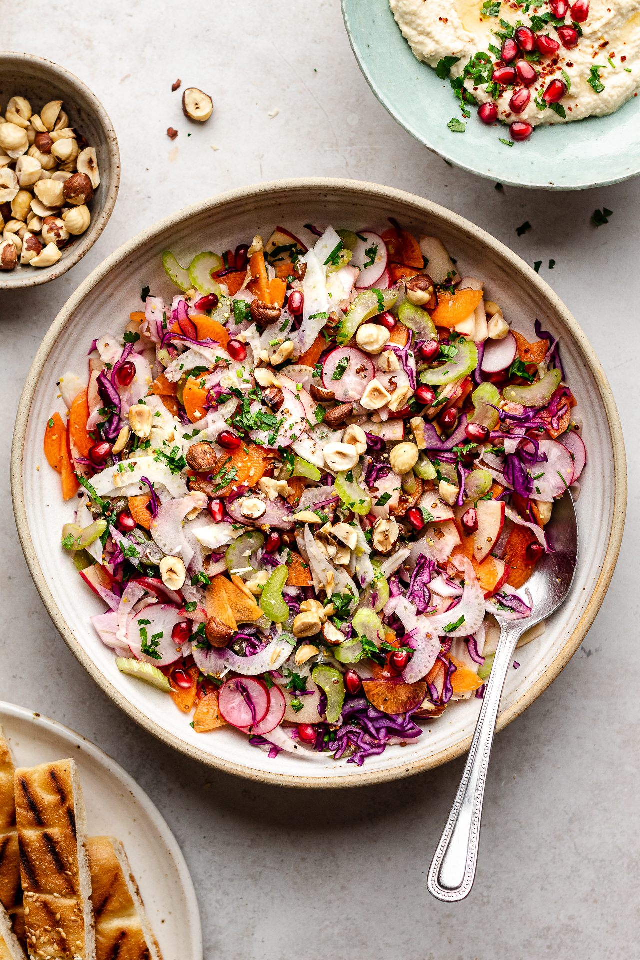 Moroccan salad bowl with preserved lemons - Lazy Cat Kitchen