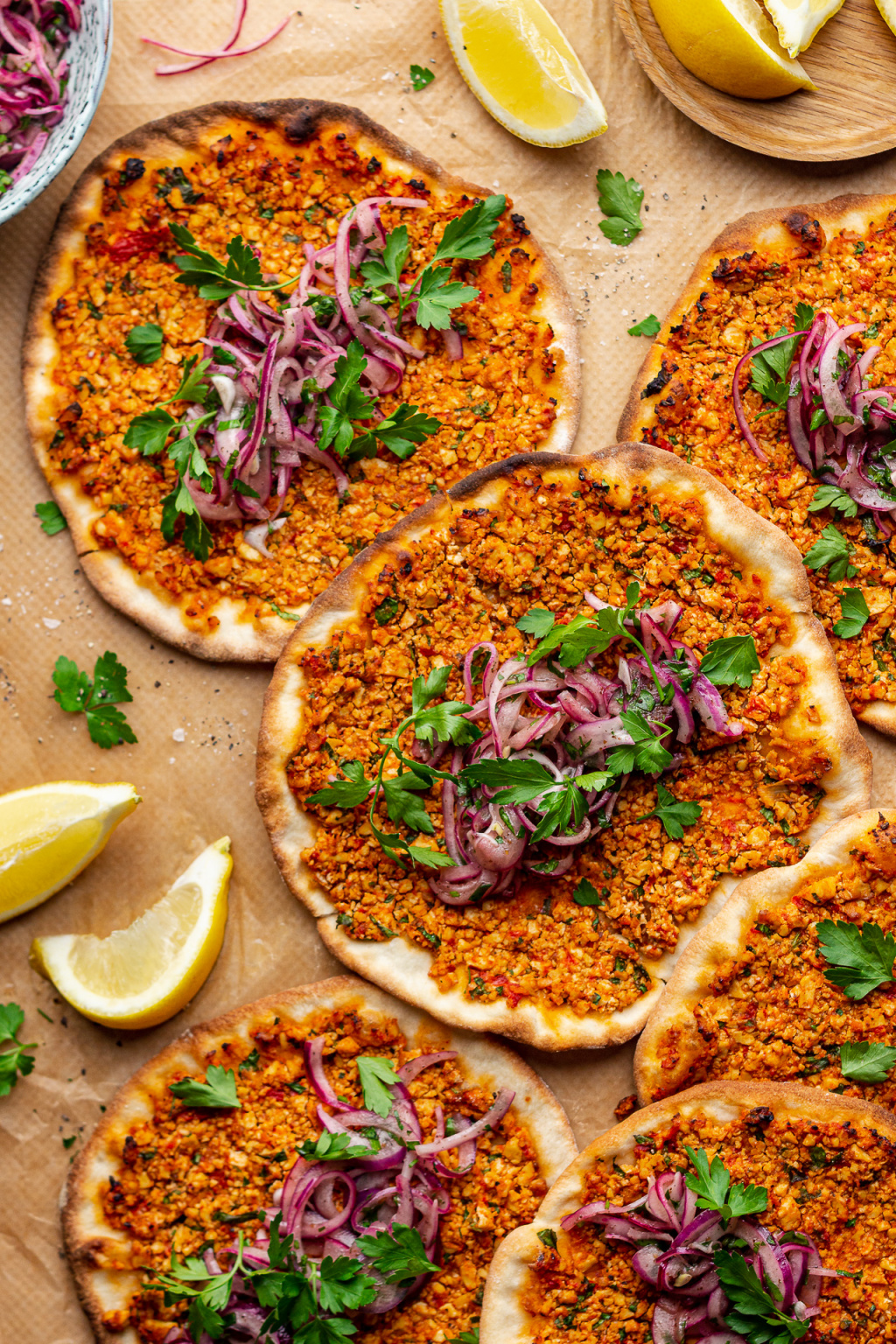 Vegan Turkish pizza (lahmacun) - Lazy Cat Kitchen