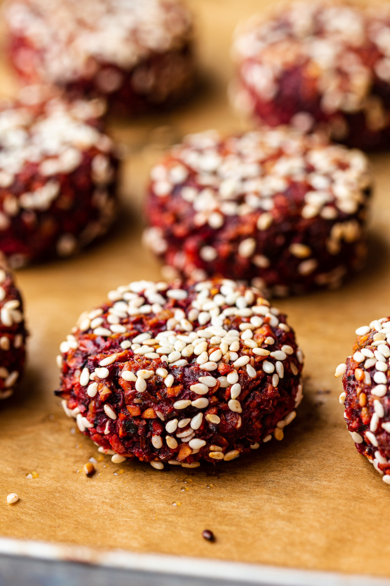 baked beet falafels baked