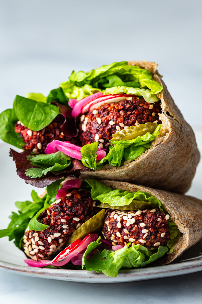 Baked beetroot falafels 2.0 - Lazy Cat Kitchen