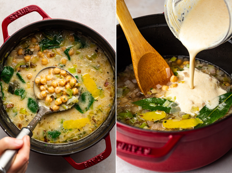 greek-inspired chickpea stew thickened