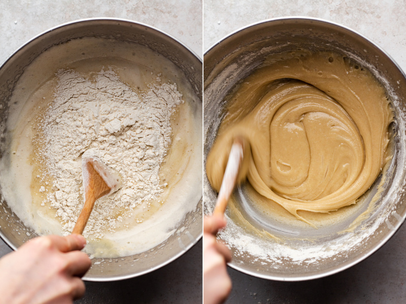 vegan blondies batter