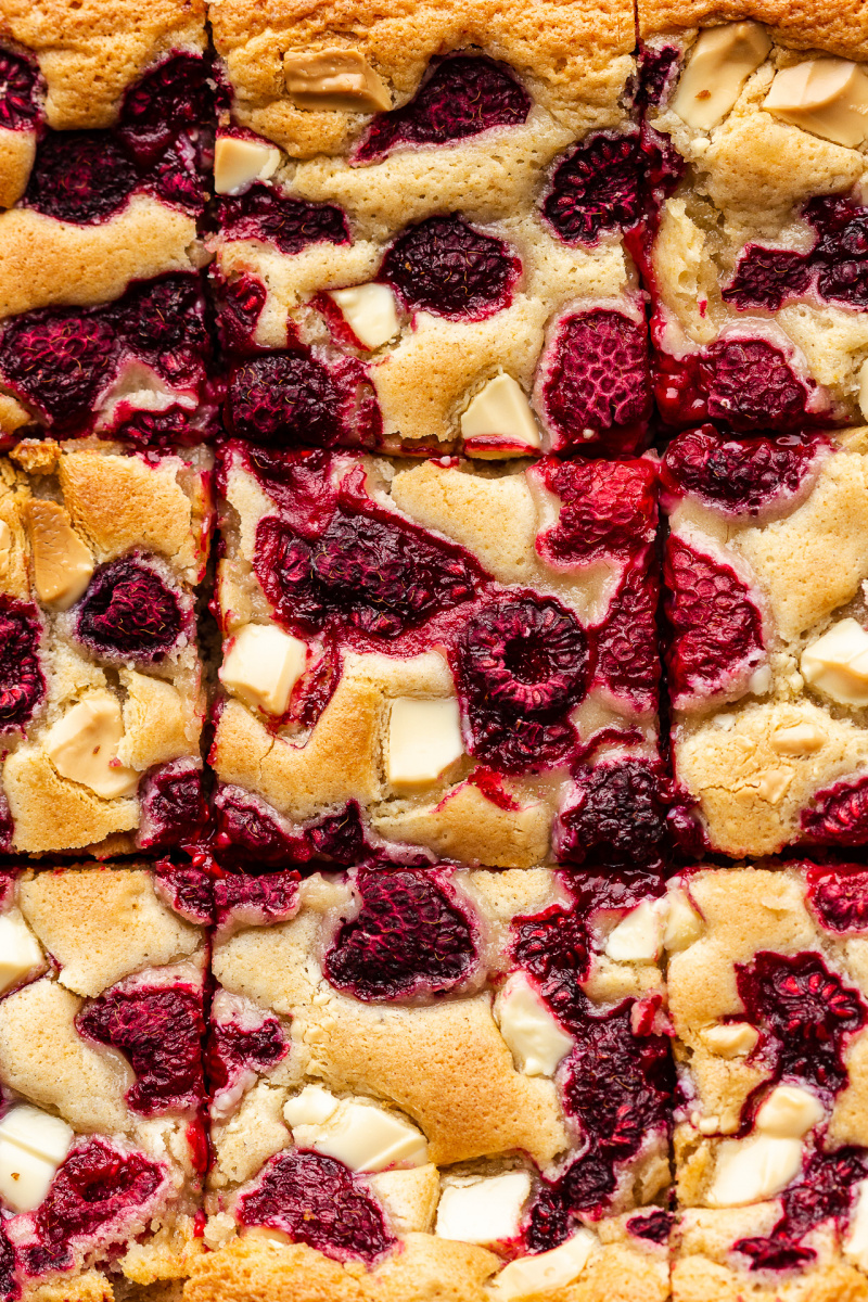 vegan blondies macro cut up