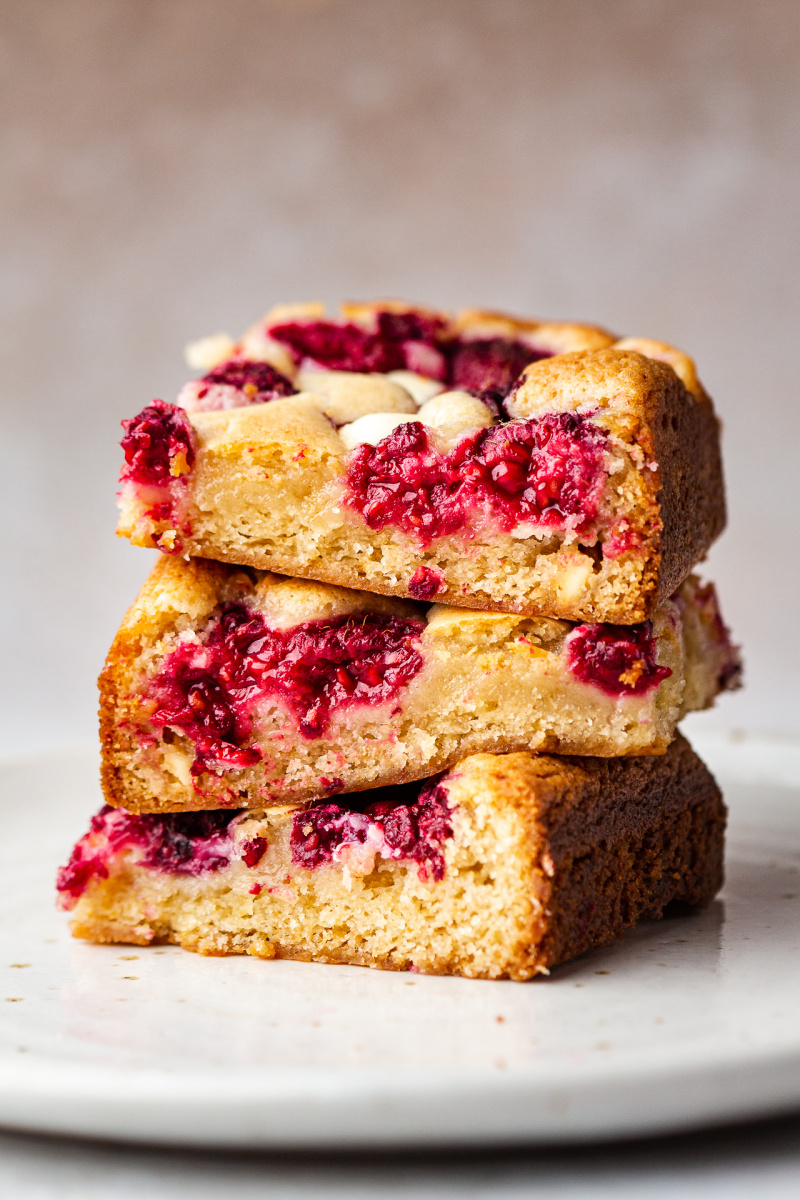 vegan blondies stack