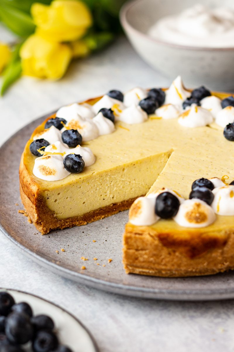 vegan lemon cheesecake