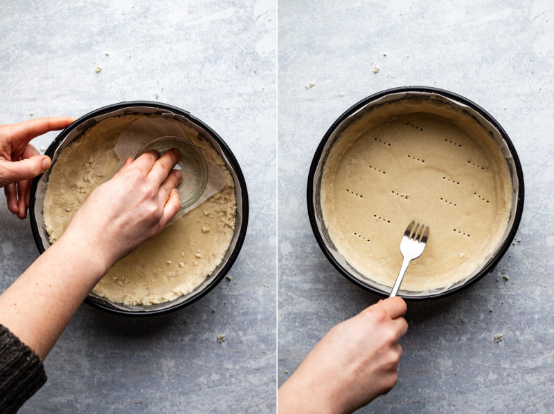 vegan lemon cheesecake moulding crust