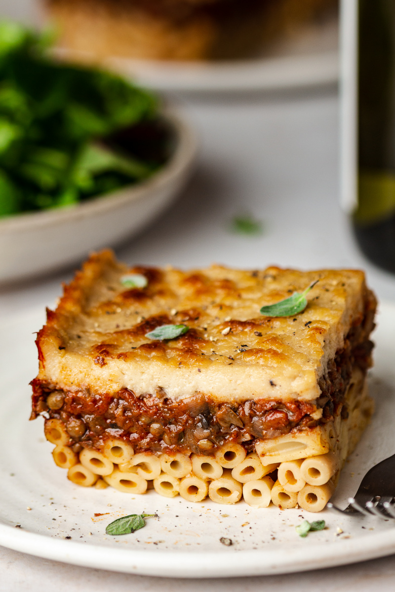 vegan pastitsio piece