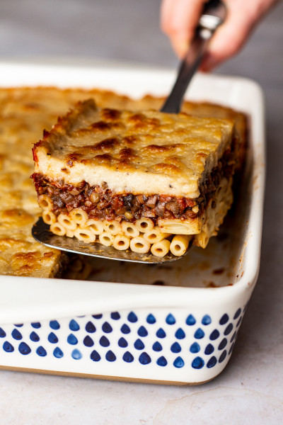 vegan pastitsio slice