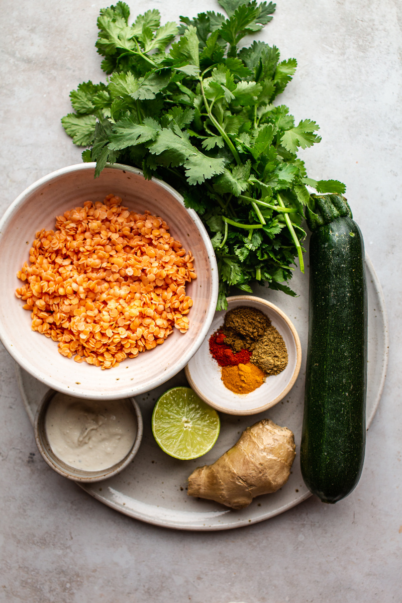 red lentil pancakes ingredients