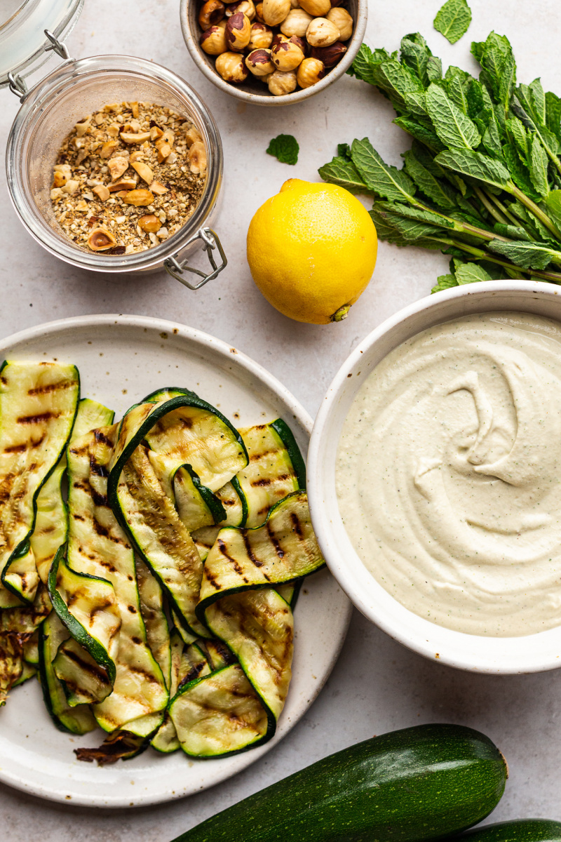 vegan zucchini galette ingredients