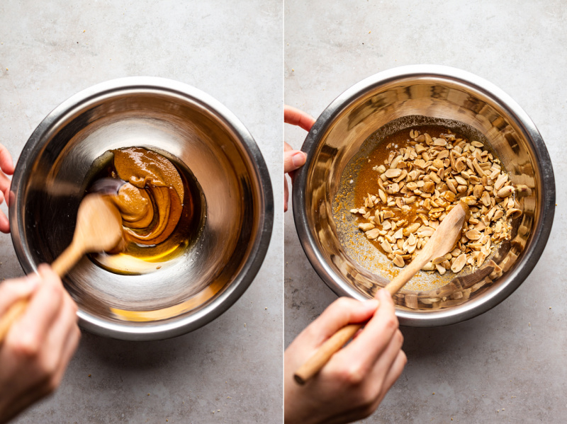 vegan peanut brittle making