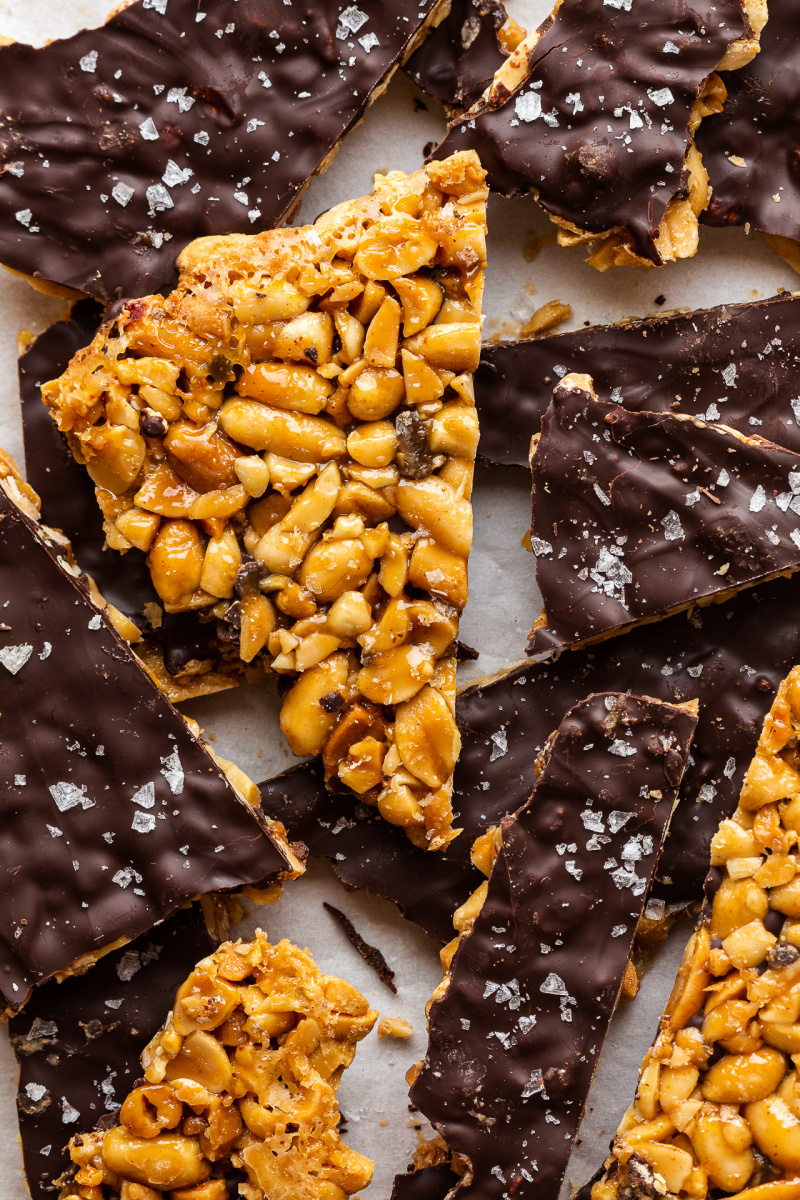 vegan peanut brittle shards