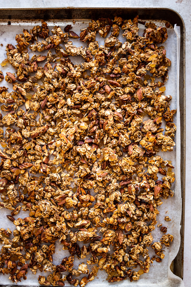 healthy granola tray baked