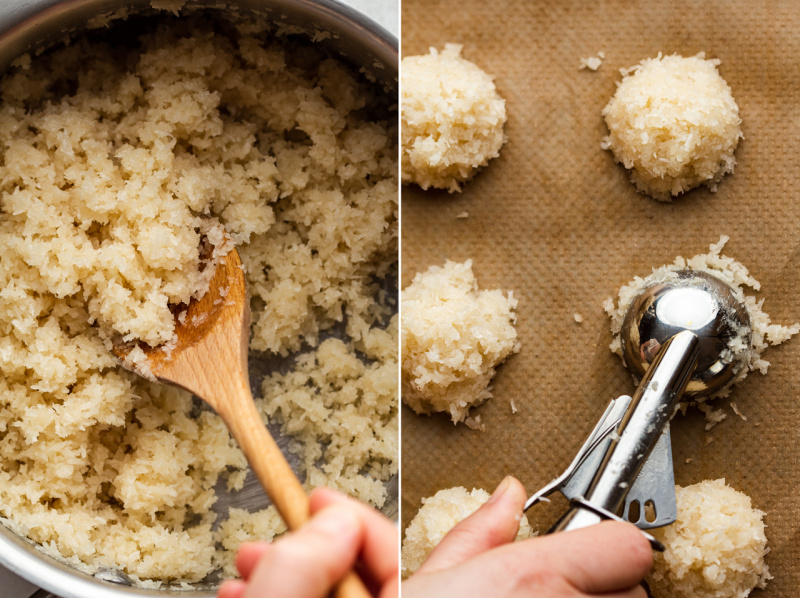 vegan coconut macaroons mixture