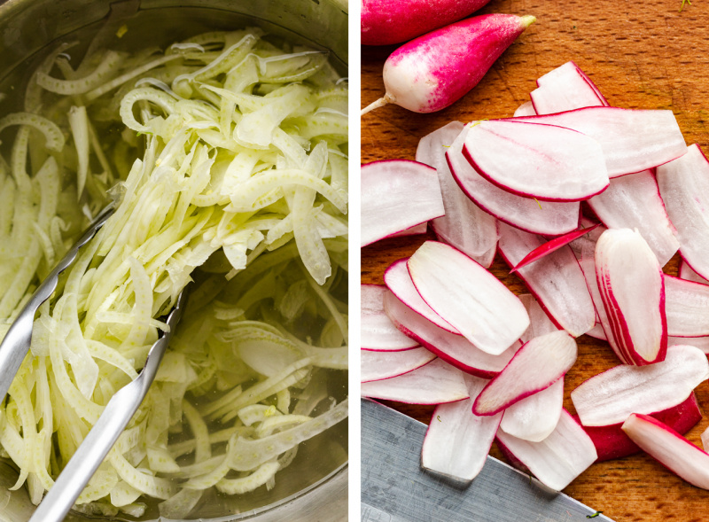 fennel salad blackberries fennel radishes