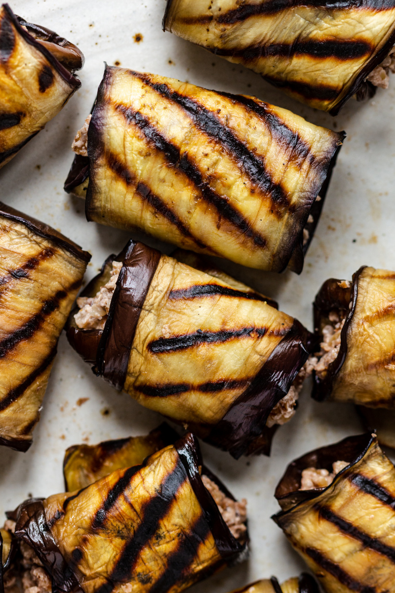 georgian eggplant rolls rolled up