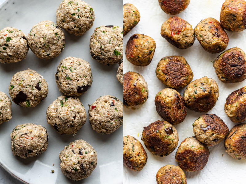 lemongrass meatballs raw cooked