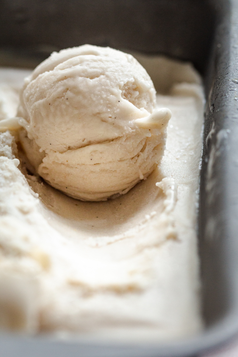 rice pudding vegan gelato scoop