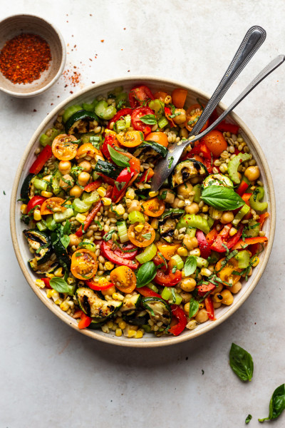 Moroccan salad bowl with preserved lemons - Lazy Cat Kitchen