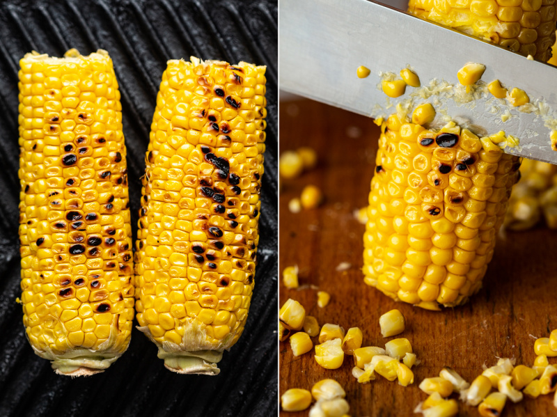 summer farro salad corn