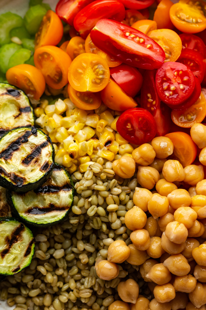 Summer farro salad - Lazy Cat Kitchen